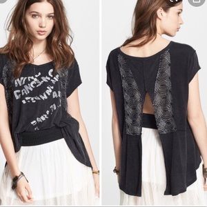Free people embellished tee M